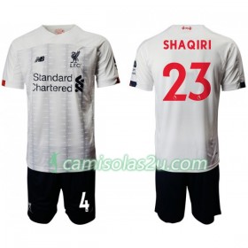 Camisolas de Futebol Liverpool Xherdan Shaqiri 23 Criança Equipamento Alternativa 2019/20 Manga Curta